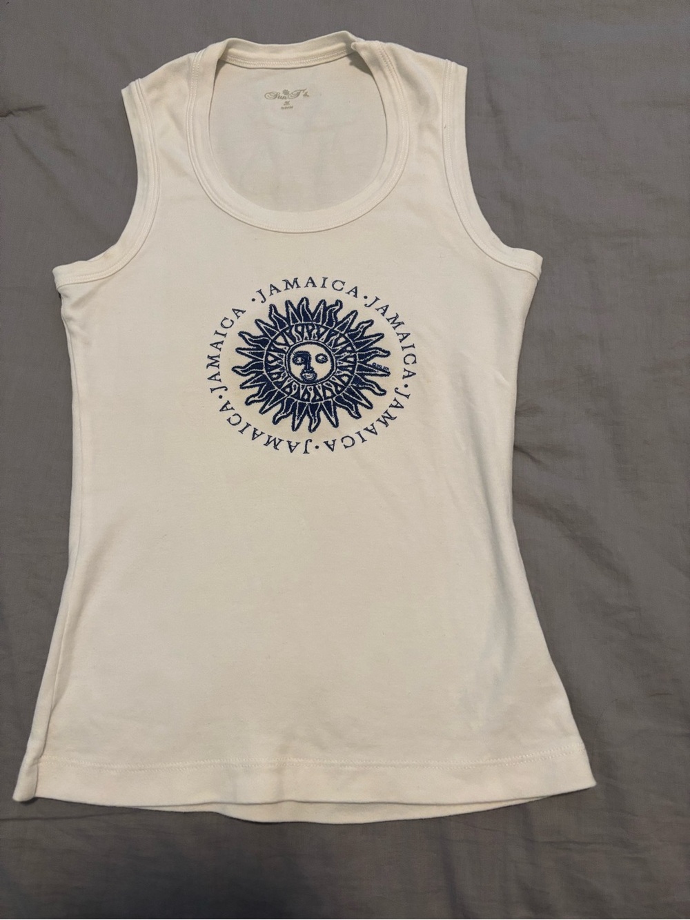 White Jamaica Sun  Color Changing Logo Graphic Tank Top - Women's